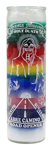 Holy Death Road Opener Screened Candle