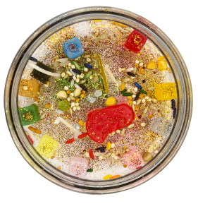 Candle New Year Holy Death Traditional Scented 12 Colors Jumbo Glass