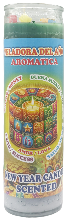 CANDLE COCKTAIL NEW YEAR LUCKY CANDLE FIXED/VELA AFORTUNADA PREPARADA