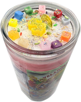 Candle New Year Cornucopia Scented 12 Colors Jumbo Glass