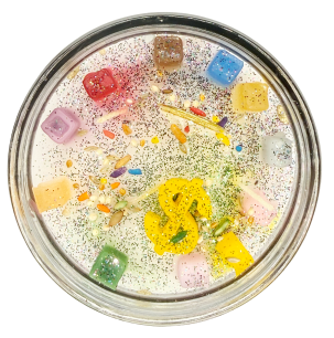 Candle New Year Cornucopia Scented 12 Colors Jumbo Glass