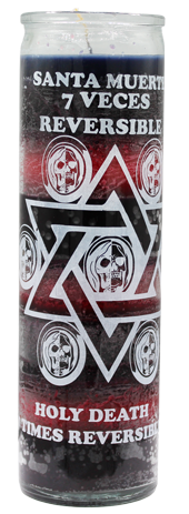 Holy Death 7 Times Reversible Screened Candle