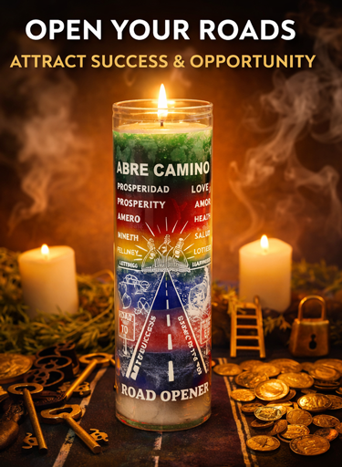 Road Opener 7 Color Screened Candle