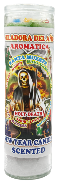 CANDLE COCKTAIL NEW YEAR HOLY DEATH TRADITIONAL FIXED/STA MUERTE TRADICIONAL PREPARADA
